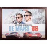 A framed single sheet poster for 'Le Mans '66' (Ford v Ferrari) (2019):, 67 x 100cm.