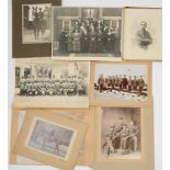 A collection of early 20th century regimental and military portrait photographs: some pre-WWI