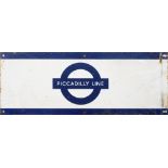 A London Underground enamel frieze sign 'Piccadilly Line',