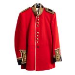 An Irish Guards officers tunic with rank badges for a Major.