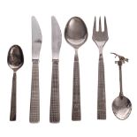 Of Concorde Interest:- a set of stainless steel flatware by Arthur Price, England,