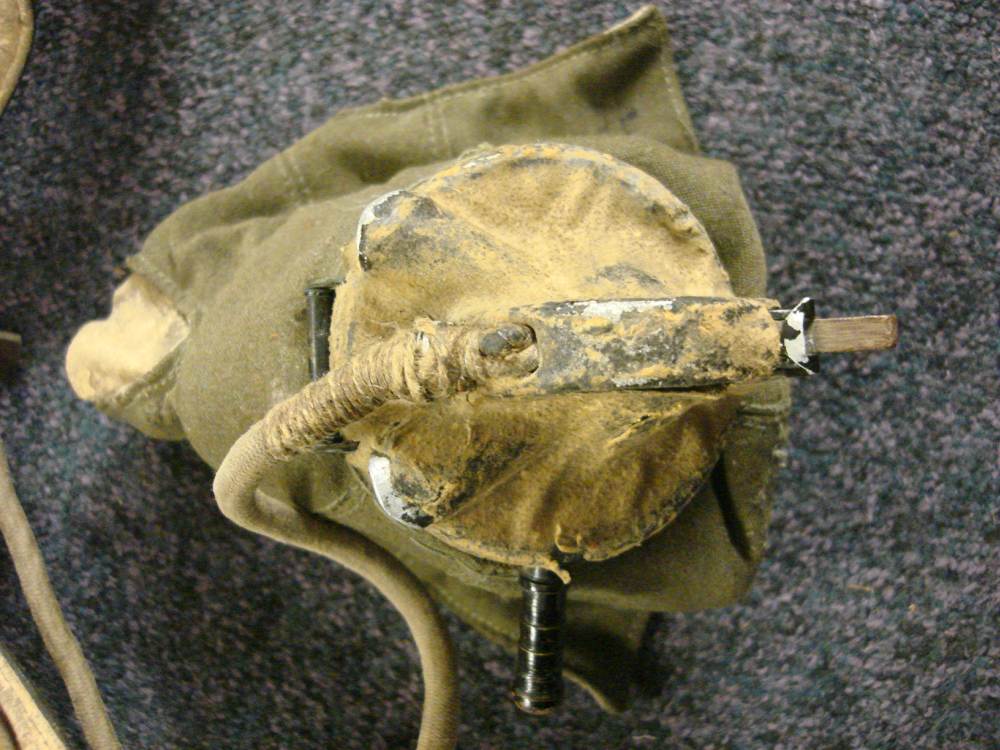 A WWII period leather flying helmet, formerly the property of Major Robert Hickman Holmes, - Image 9 of 35