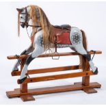 A 20th century rocking horse: open mouth with flared nostrils,