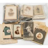 A collection of late 19th/early 20th century Carte de Visite and cabinet portrait photographs: (a