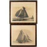 Beken Of Cowes. Two framed photogravures of sailing ships: 38 x 46cm.