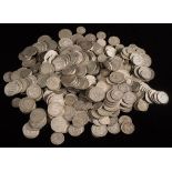 A collection of pre-1947 silver coins: approx 2.7kg.