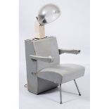 A 1950s La Reine 'Silver Jet' salon chair,