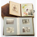 Three late 19th/early 20th century Carte de Visite albums: one with family portrait cards,