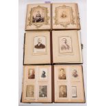 Three late 19th /early 20th century Carte de Visite albums: part filled with family portraits (3).