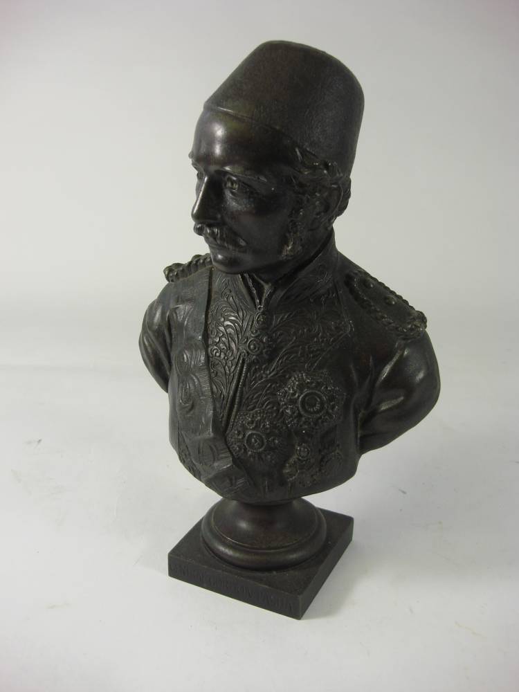 Major General Charles Gordon (1833-1885) A spelter bust of general Gordon: together with Boulger D,