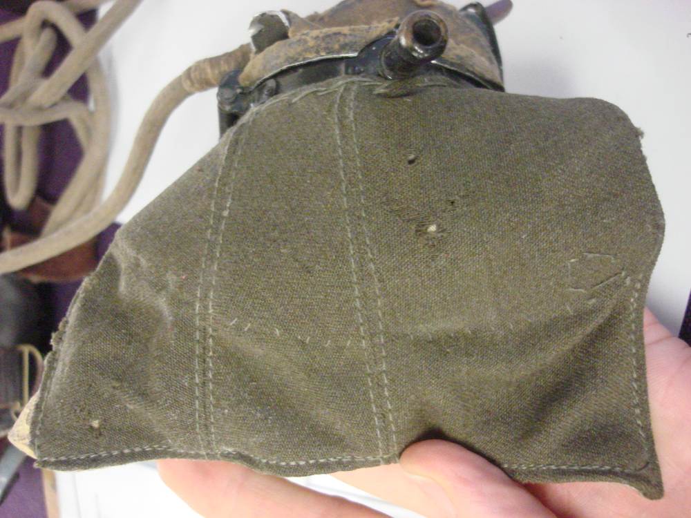A WWII period leather flying helmet, formerly the property of Major Robert Hickman Holmes, - Image 14 of 35