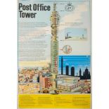 Four GPO posters: 'The Post Office Tower' (Jeffrey Wheeler) PRD 1503, '1066 In Stamps' PRD 1714,