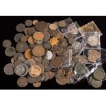 An interesting selection of British and world coins and tokens: