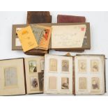 A group of early 20th century Carte de Visite albums: part filled , poor condition,