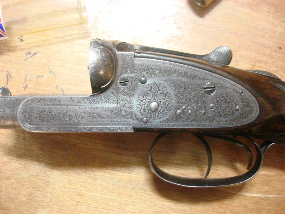 A Joseph Lang double barrel 12b sidelock ejector: 28 inch barrels No. - Image 9 of 11