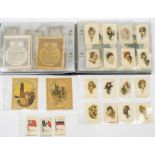 An album of silk cigarette cards: including Muratti Flags and Regimental Badges,