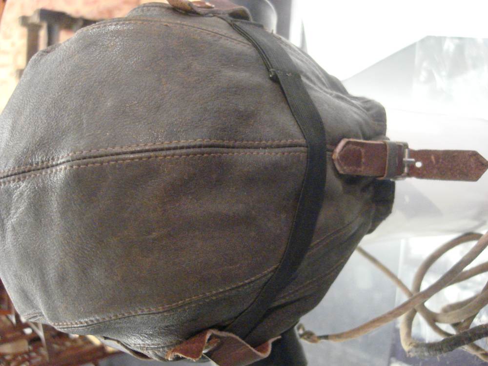 A WWII period leather flying helmet, formerly the property of Major Robert Hickman Holmes, - Image 29 of 35
