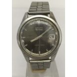 A Seiko Sportsmatic men's wristwatch with stainless steel bracelet.