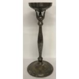 A large silver plated wine cooler stand with channelled detail to top rim.