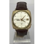 A men's Seiko Sea Lion M88 DX automatic wristwatch with brown leather strap.