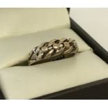 A 9ct gold keeper ring size L ½.