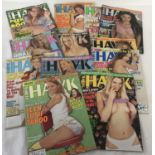 12 issues of Hawk, adult erotic magazine.