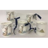 Brand New, Whittard of Chelsea, ex stock. 5 Nursery Rhyme mugs; The Hare & the Tortoise.