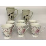 Brand New, Whittard of Chelsea, ex stock, set of 6 "Victoria Chintz" mugs.