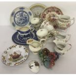 A collection of assorted antique & vintage ceramics.
