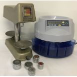 An "Omal Moneychecker" set of coin weighing scales complete with denomination weights.