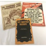 A small collection of WWII song sheets.