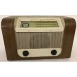 A vintage wooden cased Bush EU95 Radio.