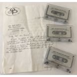 3 promotional Art Wheeler Band cassette tapes together with accompanying record company letter.