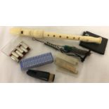 A small collection of misc. musical instruments and accessories.