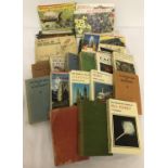 A box of vintage books together with 18 tea & cigarette card albums.
