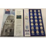 1996 Official England football squad complete medal collection in binder/book.