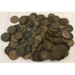 132 vintage pennies. Sovereign heads include: Victoria, Edward VIII, George V and George VI.