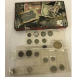 A Small collection of vintage foreign coins and bank notes.