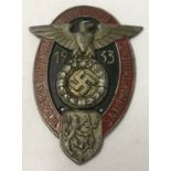 A German WWII style 1933 SA Rally plaque.
