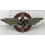 A WWII German Civilian Pilots cap badge, with slider fixings.