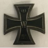 A copy of a WWI Iron Cross pin back badge.