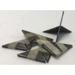5 WWII style French Resistance 2-sectional caltrops.