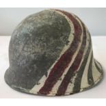 A French M51 OTAN (NATO) steel helmet with hand painted markings.