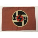 A German WWII style Deutsches Jungvolk, Hitler Youth armband.