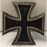 A WWI style Imperial German Iron Cross, First Class, pin back badge.