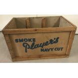A vintage John Players cigarrettes wooden framed carriage box.