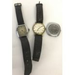 A vintage men's wristwatch by Ross with original leather strap (needs attention).