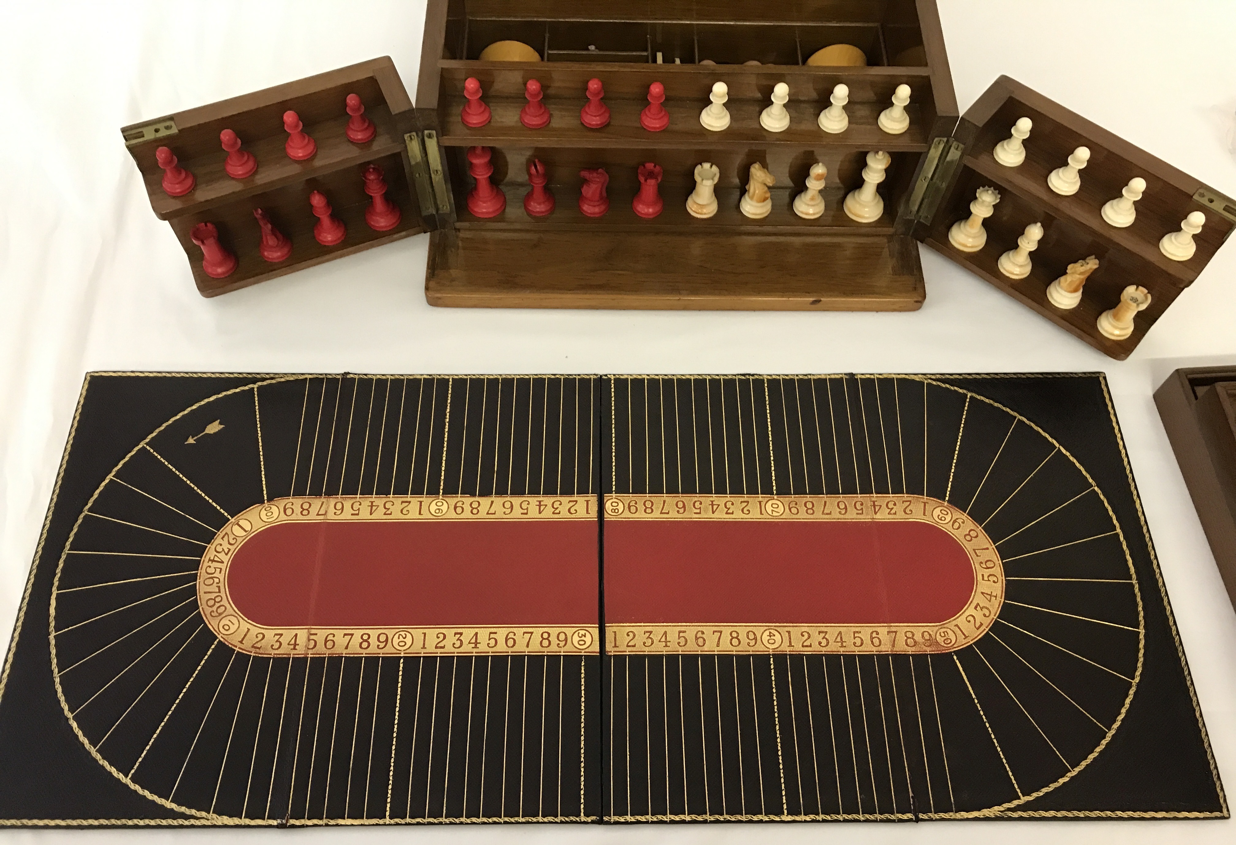 A late 19th century fitted games compendium, possibly by Goodhall & Son. - Image 11 of 13