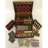 A late 19th century fitted games compendium, possibly by Goodhall & Son.