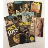 10 assorted vintage smaller sized adult erotic magazines.